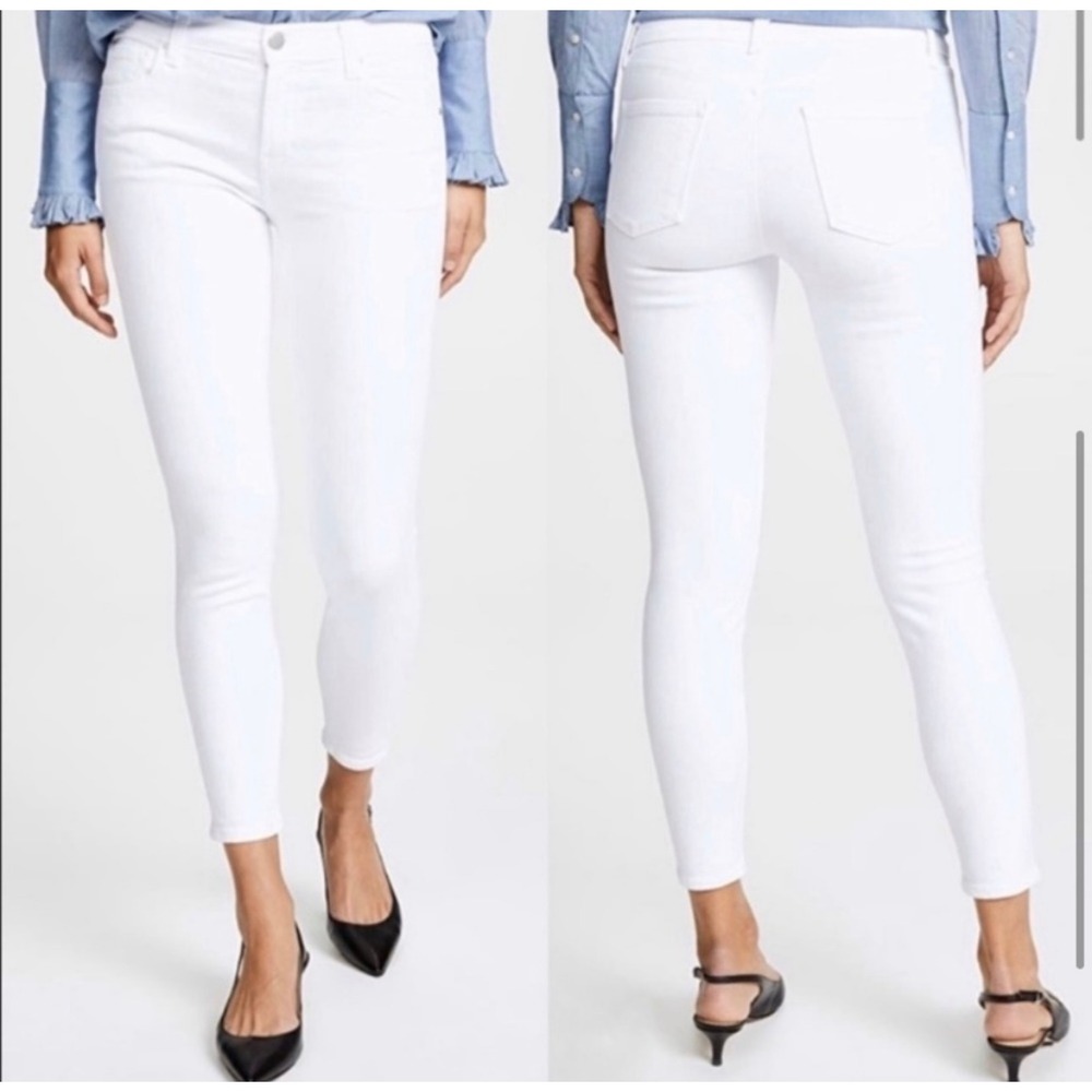 J Brand‎ Capri White Denim Jeans 29 Blanc Cropped Pants Slimming Casual Style